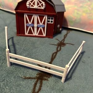 Breyer Red Barn with White Fence Set